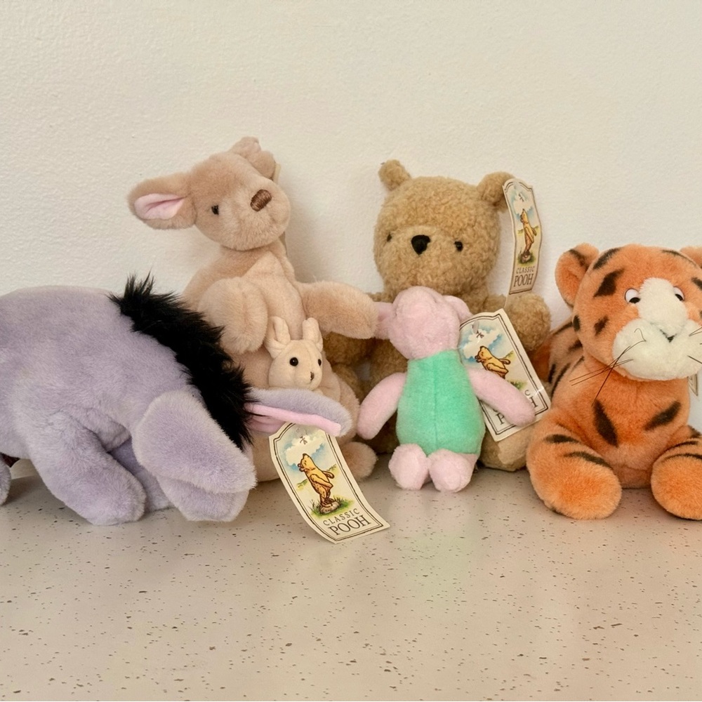 Vintage GUND Disney Classic Winnie the Pooh Bear & Gang Stuffed Animals - NWT